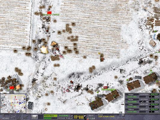 Click to view full size image
 ============== 
Igorsfarm
Igors Farm was a great strongpoint, but fell to the russians who waste no time and mount a fresh assault through the cabbage fields.

