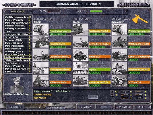 Click to view full size image
 ============== 
German 6th Division Req. Screen
The 6th German Panzer Division took part of the Wintergewitter operation in december 1942.

