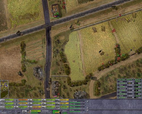 Click to view full size image
 ============== 
TRSM, me as Ge, sometimes things just sux.
Vs D.
My bg has no more infantry, and last turn with fuel. I make a Pz assult, and all go to crap. I did get his entry (fuel) VL but at a v high price.. 
