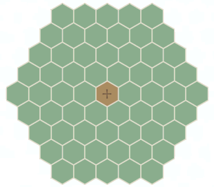 61 hexes formed into a bigger hex
I suppose this would invite multiple instances of the game to be run to try to create something bigger.

