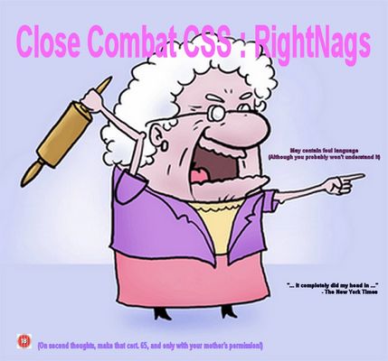 Click to view full size image
 ============== 
Splash screen for the CSS Rightnags mod
One game; such different communities!
Keywords: Not to be taken seriously