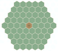 61 hexes formed into a bigger hex