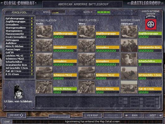 Click to view full size image
 ============== 
German Setup
Some of the units that you can expect as the German player.
