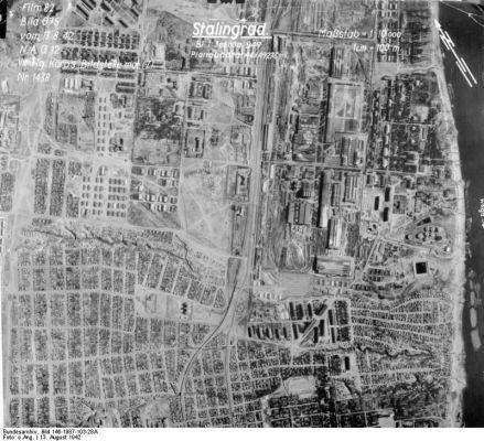 Click to view full size image
 ============== 
Aerial photograph Stalingrad.

Source: German Federal Archive
